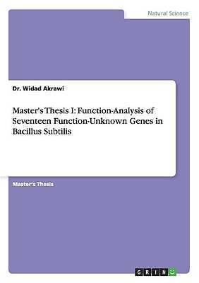 Master's Thesis I: Function-Analysis of Seventeen Function-Unknown Genes in Bac