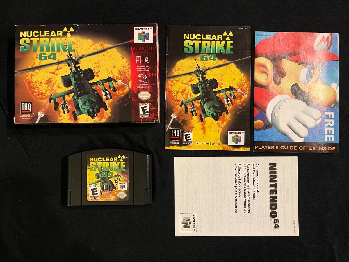 Nuclear Strike 64 (Nintendo 64, 1999) Box Manual Complete