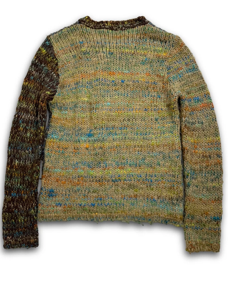 Suéter Pullover Hans Ubbink Grueso Tejido Bloque de Color Envejecido Talla S Foto 4 de 4