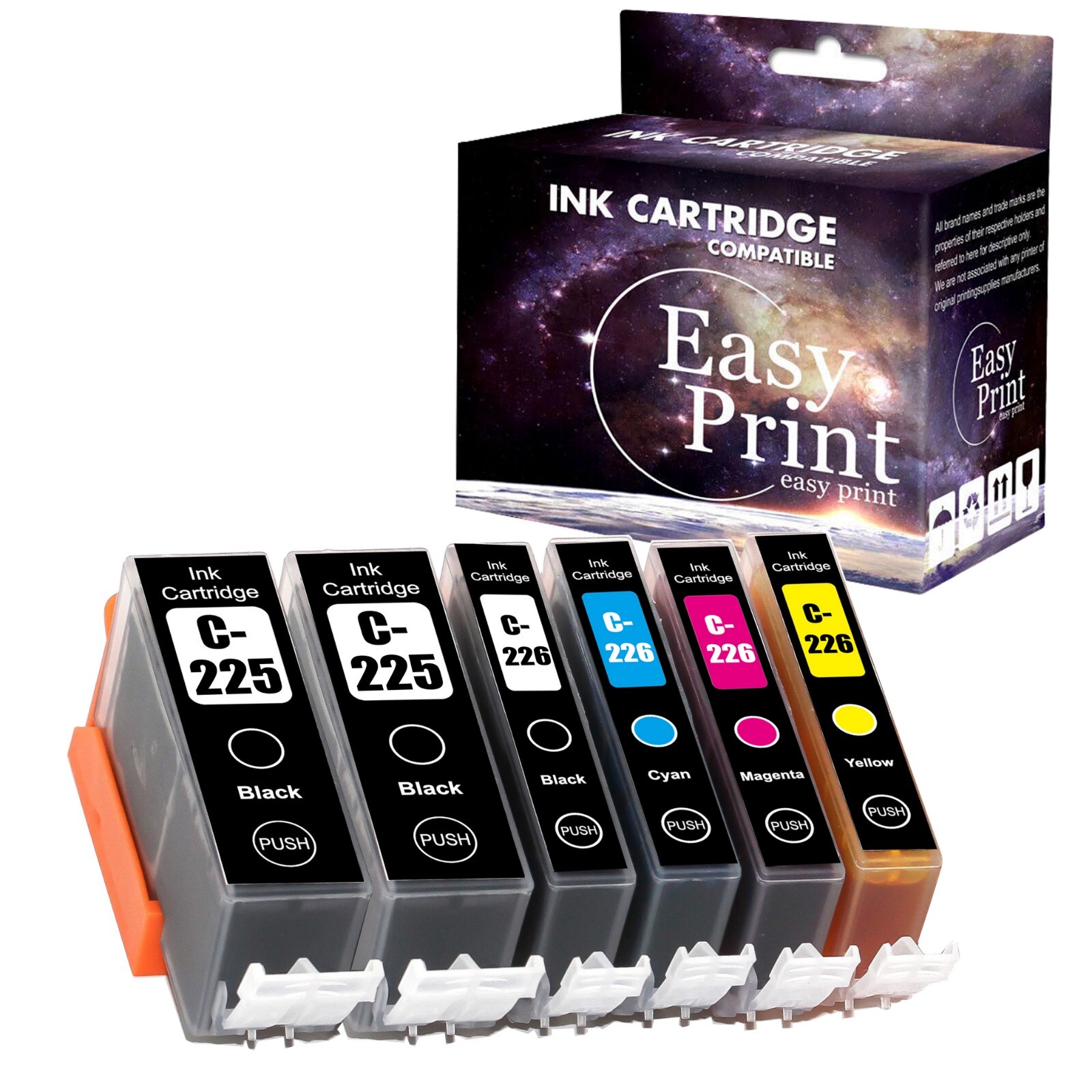 (6PK,2BBCMY) PGI225 CLI226 Ink Cartridge for PIXMA MG8100 MG8120 MX922