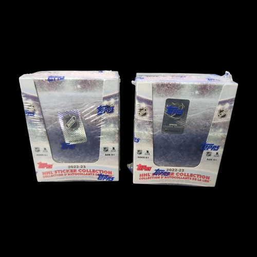 2022-23 Topps NHL Hockey Stickers Factory Sealed 2 50-Count Box Lot