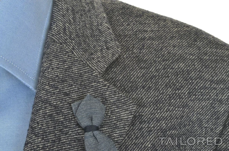 ALTEA Solid Blue COTTON WOOL Mens Blazer Sport Coat Jacket - EU 58 / US 44 R - Image 4 of 4