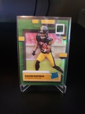 Calvin Austin III 2022 Clearly Donruss Rookie Green Parallel 9/25. Steelers