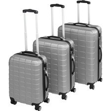 TecTake 402672 Set de Maletas de Viaje 3 Piezas - Plata | Compra online en  eBay