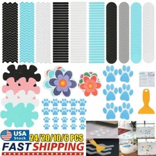 24/20 Bath Tub Shower Stickers Anti Slip Grip Strips Non-Slip Safety Floor Tread