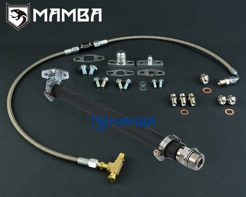 Turbo Oil Feed Return Line Fits HONDA B16 B18 D15 D16 w/ Subaru IHI RHF55 RHF5HB - 第 2/11 張圖片