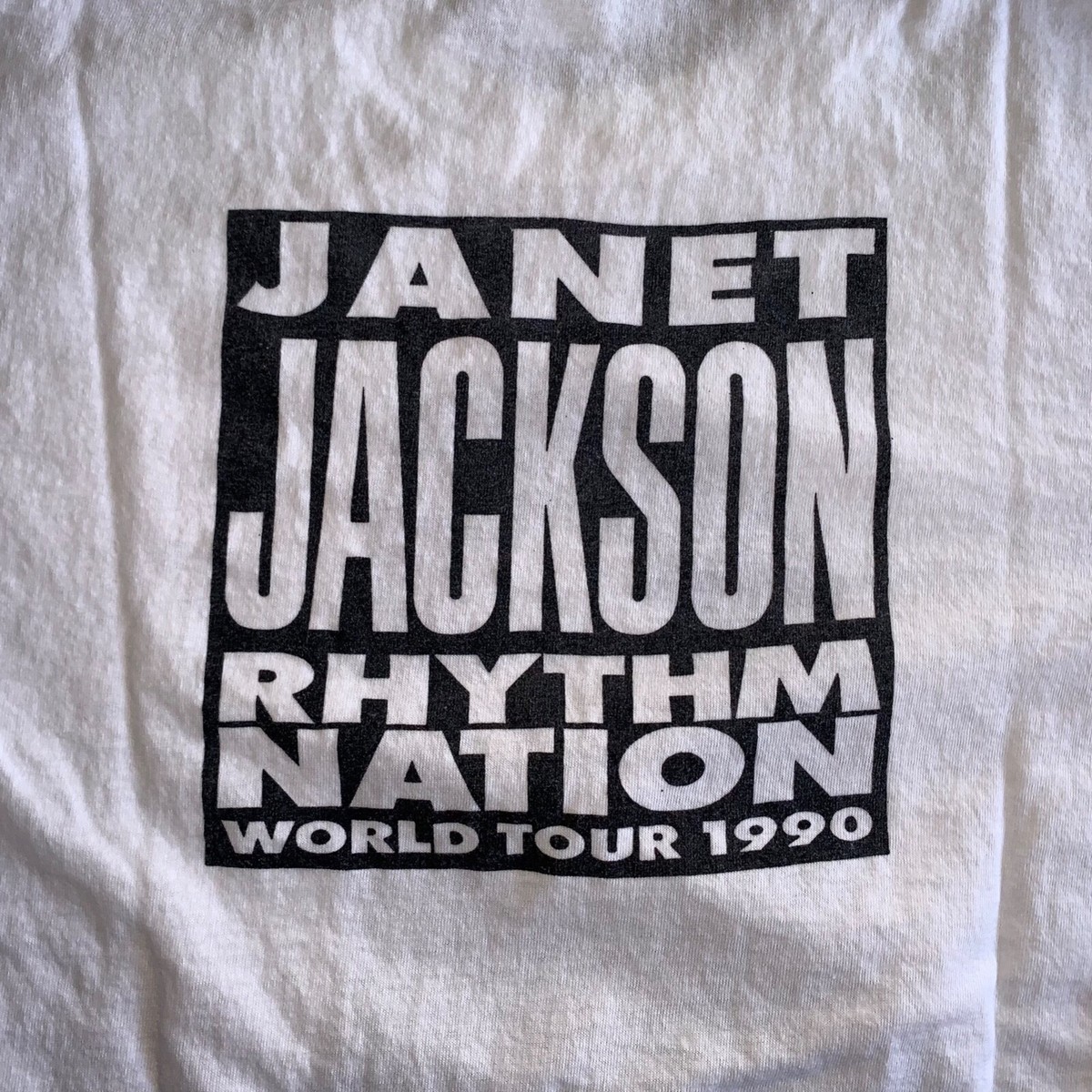 1990 VINTAGE 90s JANET JACKSON RHYTHM NATION WORLD TOUR CONCERT T