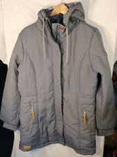 Women Parka Jacket Long Sleeves Grey Ladies Winter Jacket Uk 14 Eu 40 Kangaroos