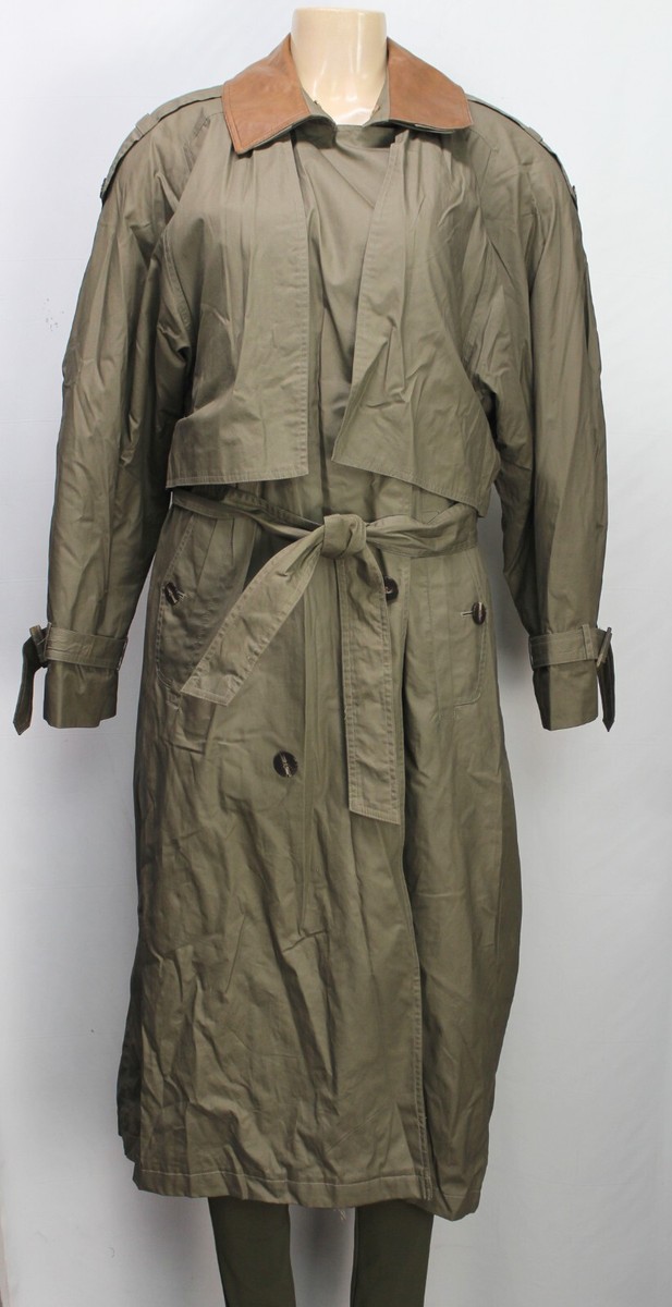 極美品　ENFOLD SOUTIEN-COLLAR TRENCH COAT Lydia Millen Tailored Sheer Panelled Full Skirted Trench