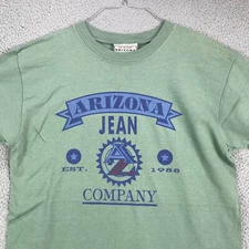 Vintage Arizona Jean Company T-Shirt XL Green Crew Neck Tee Made in USA