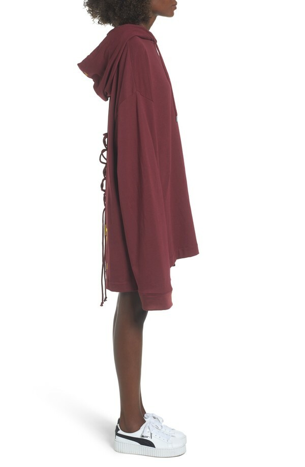Puma Fenty By Rihanna Longline FU University Lace-Up Hoodie