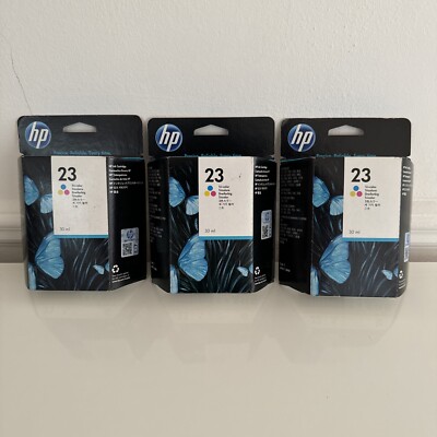 HP 23 Druckerpatronen 3x Original HP Tri-Color C1823D - Neu im Karton alle abgelaufen