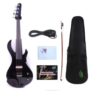 Violon électrique avancé 4/4 Bois massif sans boîtier Ebony Violon pièces Guitare forme