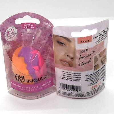 2 Real Techniques Limited Edition Neon Swirl Miracle Complexion Makeup Sponges