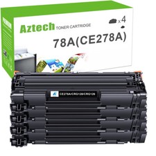 4PK Black CE278A Laser Toner for HP 78A LaserJet Pro P1560 P1566 P1600dn P1606