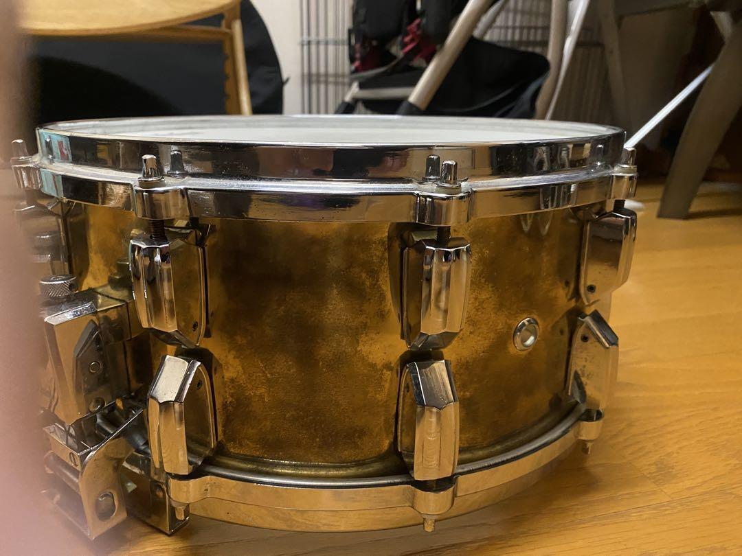 Rare Pearl Snare Drum Super Gripper System Brass 14x6.5 – Vintage