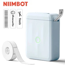 NIIMBOT D110 Bluetooth Label Maker with Tape Portable Thermal Label Printer