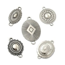 40x Alloy Charm Connector Tibetan Pendant Link for Bracelet Earring Necklace DIY