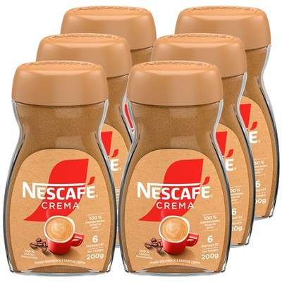 NESCAFÉ Classic Crema (6 x 200g) Löslicher Bohnenkaffee
