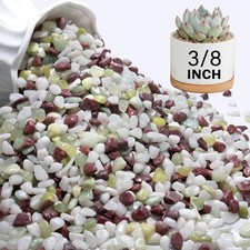 Polished 12 lbs Pebbles for Indoor Plants, Fish Tanks, Succulents, Vases