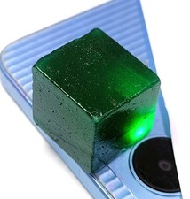 Natural Dyed Emerald Rough Cube 90-92Ct IGL Certified Green Loose Gemstone 5DOC