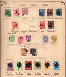 SERBIA ON 3 ALBUM PAGES 1894 1905