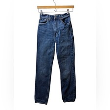 ABERCROMBIE  FITCH  denim blue jeans 90s straight ultra high rise 24 00R 00 R