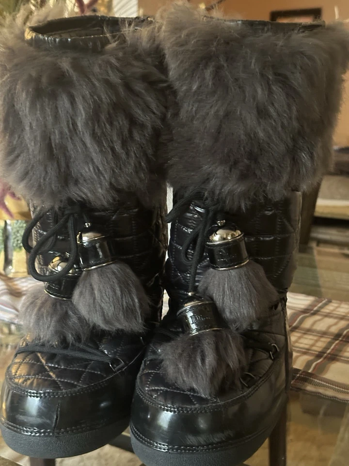 Botas de nieve acolchadas de piel para mujer Y2K Dior by John Galliano talla 35-37 EE. UU. 5 UK 3. Foto 2 de 4