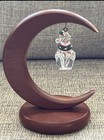 Wood Crescent Moon Holiday Ornament Display Hanger Celestial NEW — photo 6