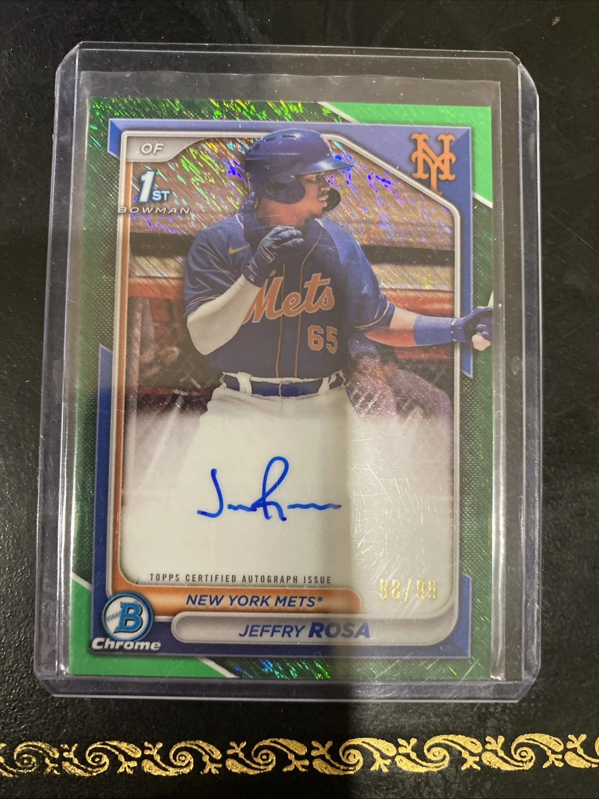 2024 Jeffry Rosa Bowman #CPA-JRO 1st Chrome Prospects Green Refractor Auto 41/99