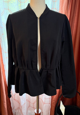 NWT Victoria Beckham x Target peplum jacket blazer black size L limited edition