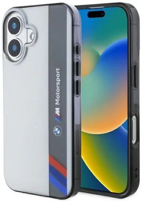 Original BMW Motosport Vertikale Streifen Aufprallschutz Hülle iPhone 16 Plus