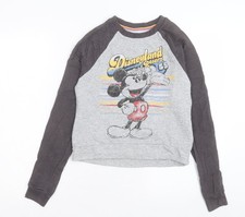 Womens UK S Regular Disney Grey Pullover Sweatshirt
