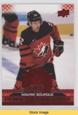 2022 Team Canada Juniors Pride of the Program Red Foil Mavrik Bourque READ kr0