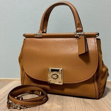Borsa a mano Coach 38389 Drifter Carryall in pelle nera con chiusura...