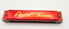 VTG Parrot 32 Hole Tremolo Harmonica Red Key of C