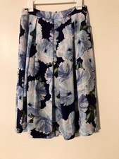 NWT TAHARI Arthur S. Levine Women's A-Line Pleated Lined Floral Skirt - Size 10