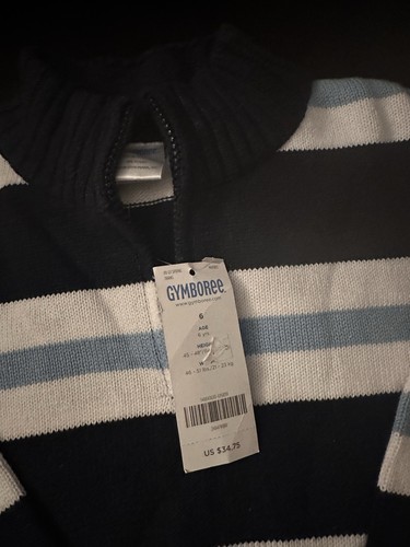 NWT Gymboree Lot Size 6 Pull On Cargo Pants, Striped Sweater, Waffle Shirt L/S - Picture 3 of 6