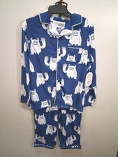 Boys Size Large 10/12 Long Sleeve Pajama Set Blue NWT