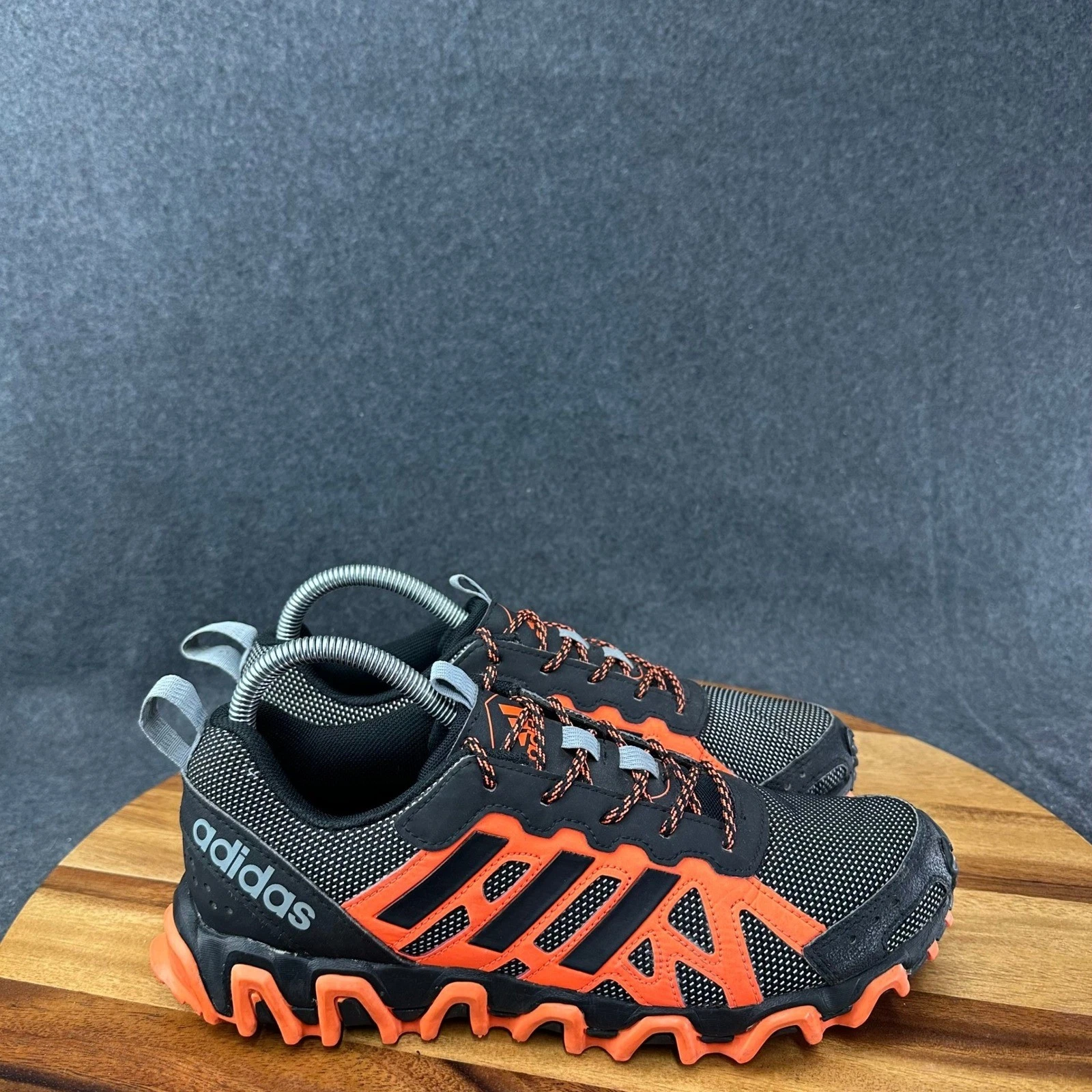 Adidas Incision Trail Mens Black Orange Trail Running Shoes S76978 Size 7.5