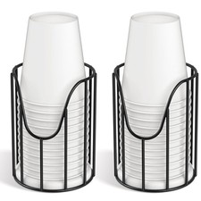 Luxspire Bathroom Cup Dispenser, 3-5oz Dixie Cup Dispenser, Metal Dixie Cup H...