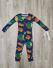 Carters 3T 3A Cotton Pajamas Zip Up One Piece Fish NWT