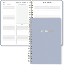 Daily Planner Notebook Undated Two-Page Daily Layout with
