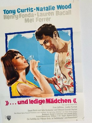 Tony Curtis-Natalie Wood in Und Ledige Mädchen Orginal A1 Kinoplakat