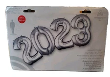 2023 Decorative Balloons-Supershape Nunber Bunch-Helium Or Air Filled 