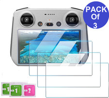3x Tempered Glass Screen Protector for DJI Mini 4 3 PRO RC 2 Controller Remote