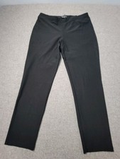 Eileen Fisher Women Black Pull On Pants Wide Leg Stretch Career M/M