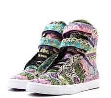UNIQUE Supra Tk Society Shoes Pink Purple Party Flowers