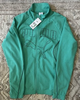 Puma Tracksuit Set - Full-Zip Track Jacket Green Size L and Track Pants size M