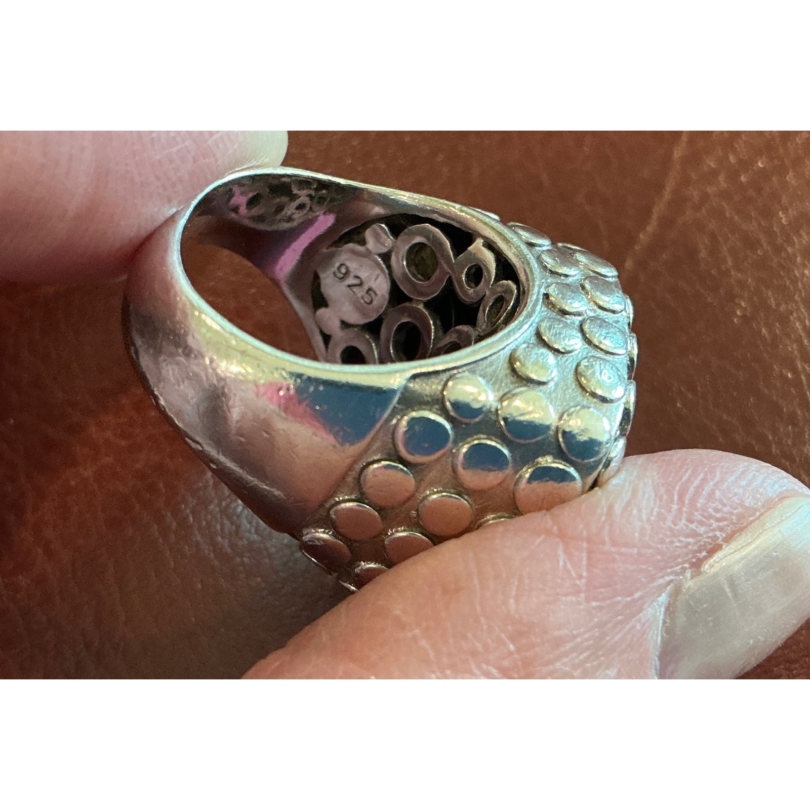 John Hardy Statement Ring Sterling Silver 925 Dot… - image 4